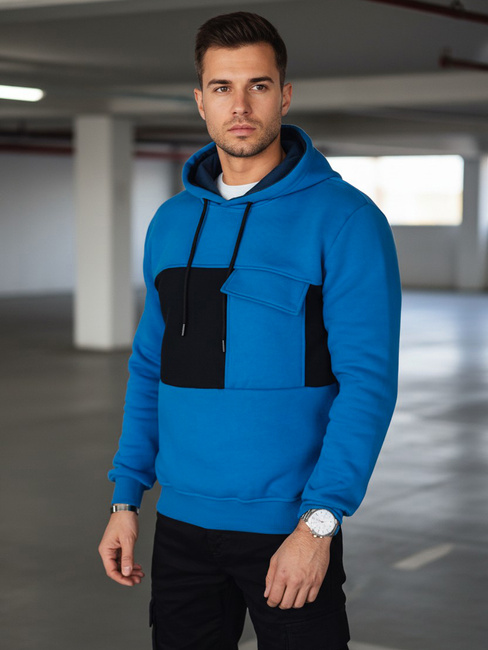 Herren-Kapuzenpullover blau Dstreet BX5912
