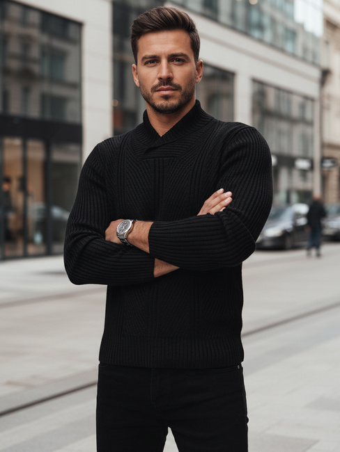 Schwarzer Herren-Pullover Dstreet WX2256z