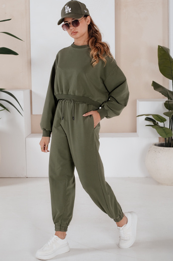 Damen Trainingsanzug Set SOLIR khaki Dstreet AY1019