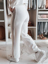 Damenhose mit weitem Bein, gerippt LUXEEN ecru Dstreet UY2521