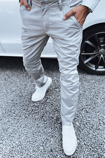 Dunkelgraue Chinohose für Herren Dstreet UX4340