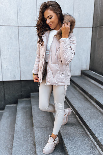 Damen Winterjacke SNOW Farbe Beige DSTREET TY3817