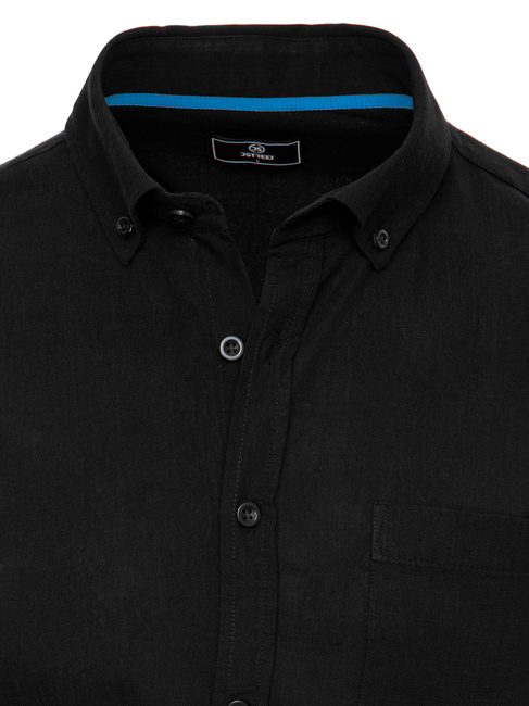 Herren Kurzarm Hemd Farbe Schwarz DSTREET KX0982