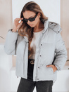Damen Übergangslederjacke COLLAR grau Dstreet TY5190