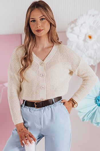 Damen Pullover Einheitsgröße gerippt SWEETDREAM ecru Dstreet MY2457