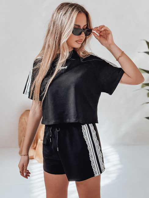 Damen Trainingsanzug Set LOVE SPORT schwarz Dstreet AY1135