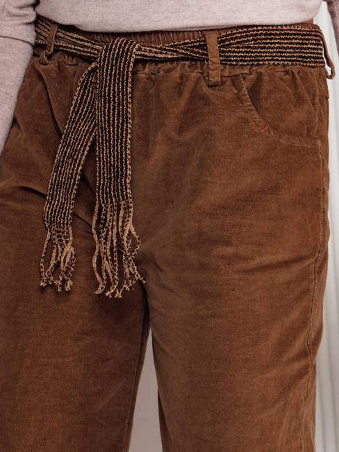 Damen Cordhose Einheitsgröße SOFTYLA in gestreift camel Dstreet UY2279