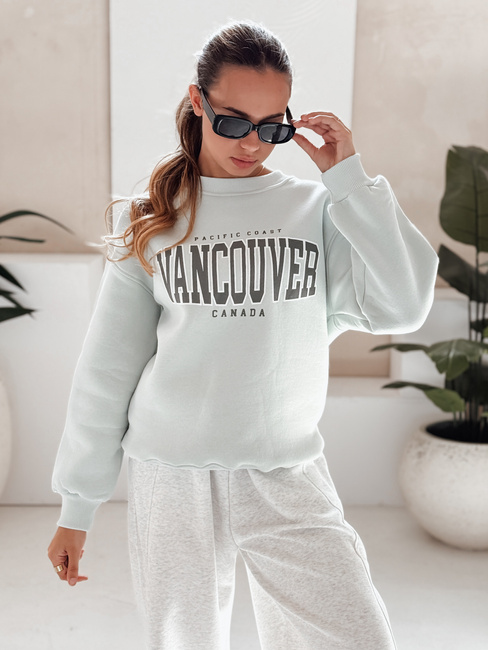 Damen Sweatshirt ohne Kapuze VANCOUVER mint Dstreet BY1226
