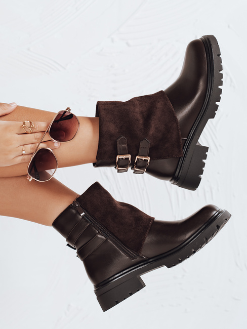 Frauen braune Stiefel Dstreet ZY1120