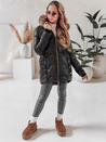 Damen Winterjacke NORINA gesteppt mit Pelz schwarz Dstreet TY5054