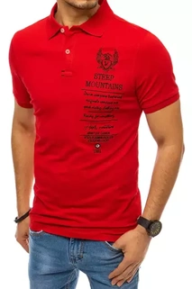 Herren Poloshirt mit Stickerei Rot Dstreet PX0473