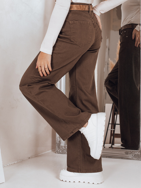 Damen Jeans mit weitem Bein braun Dstreet UY2845