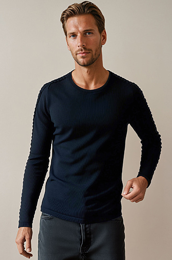Marineblauer Pullover für Männer WX2297