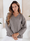 Damen Pullover mit V-Ausschnitt VERALIA grau Dstreet MY2519