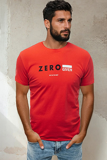 Herren T-shirt mit Aufdruck Rot Dstreet RX4742