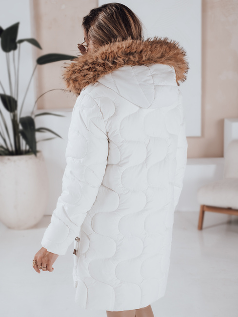 Damen Winterjacke VIRELIA gesteppt mit Kapuze weiß Dstreet TY4938