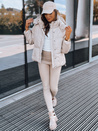 Damen Kunstlederjacke COLLAR Farbe Beige DSTREET TY3763