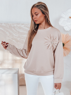 Damen Sweatshirt FLORINE in Übergröße beige Dstreet RY2766_1