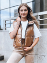 Damen Steppweste ASHE Farbe Dunkelbeige DSTREET TY3778