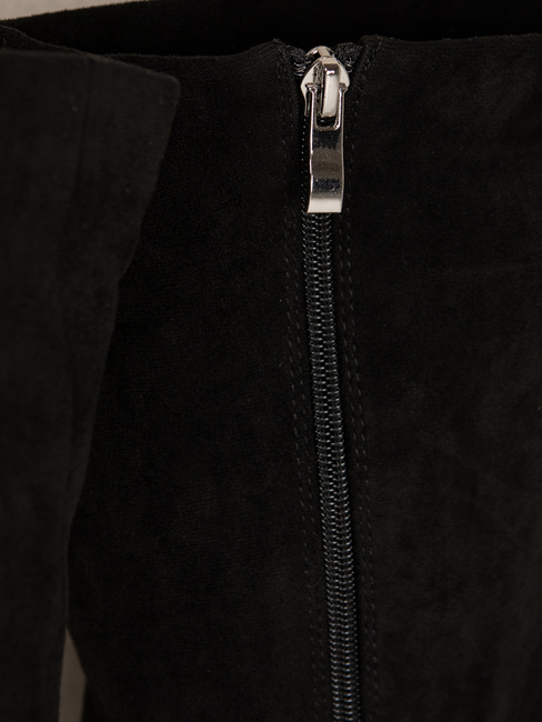 Damen Wildleder Stiefel schwarz Dstreet ZY1335