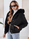Damen Winterjacke VESSADA kurz mit Fell schwarz Dstreet TY5059