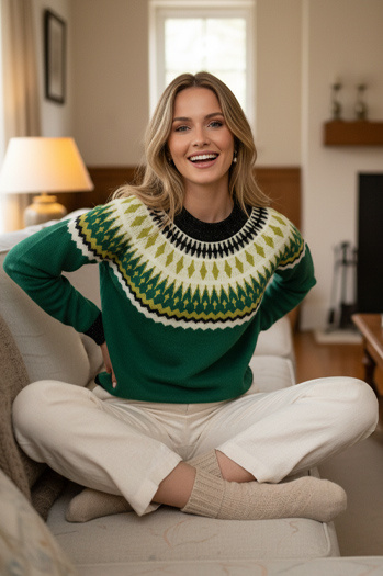 Damen Pullover RUBY GLOW grün Dstreet MY2377