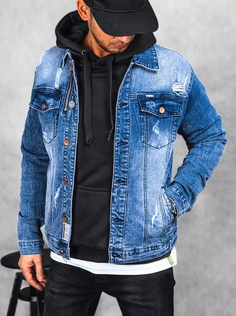 Herren Jeansjacke Farbe Blau DSTREET TX4367