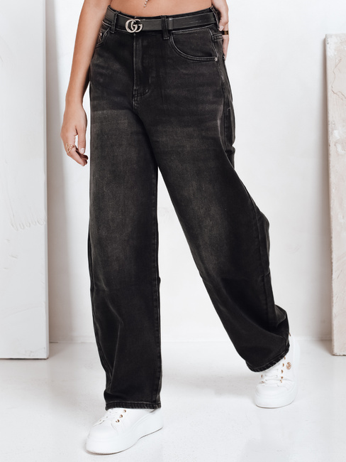 Damen Ballon Fit Jeans schwarz Dstreet UY2741