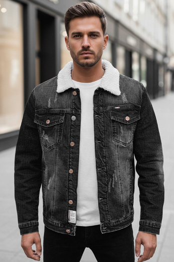 Isolierte Herren-Jeansjacke grau Dstreet TX4728z