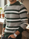 Grauer gestreifter Pullover für Männer Dstreet WX2262
