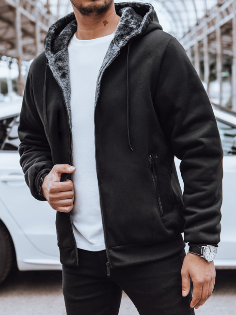 Herren Sweatshirt mit Reißverschluss Farbe Schwarz DSTREET BX5597