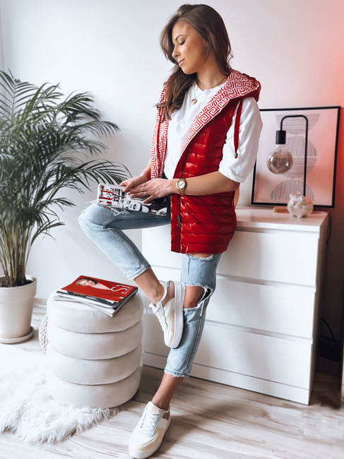 Damen Weste CRISTINA Rot Dstreet TY3471