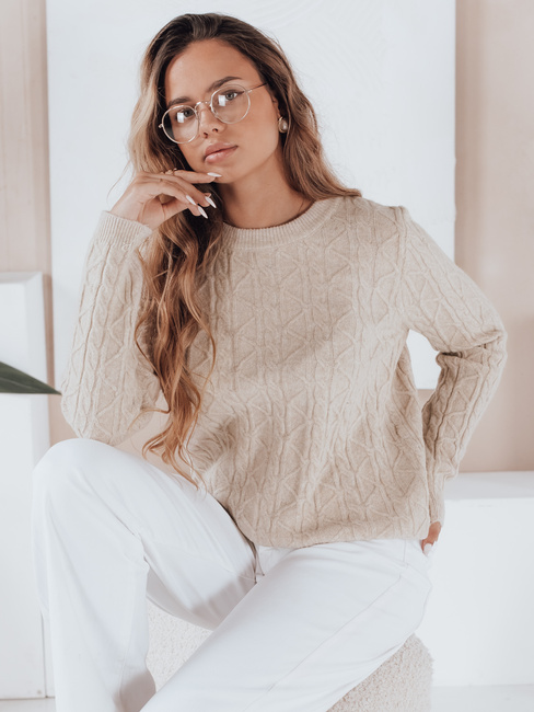 BRAVINA Damen Pullover beige Dstreet MY2529