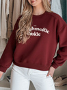 Damen Sweatshirt in Übergröße mit COOKIES Druck kastanienbraun Dstreet BY1445