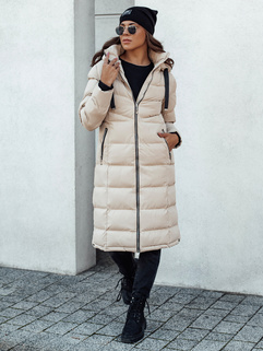 Damen Stepp-Winterjacke mit Kapuze MENSI beige Dstreet TY4585_2