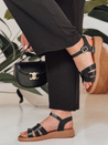 Damen Sandalen mit niedrigem Absatz SANTORIA schwarz Dstreet ZY0835_2