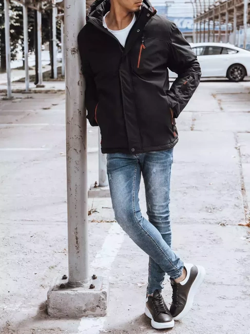 Herren Winterjacke Schwarz Dstreet TX4239