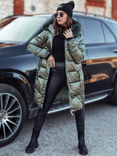 Damen ULTRAWAY gesteppte Winterjacke mit Kapuze grün Dstreet TY4754_3