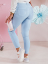 Damen Skinny Hose mit Gürtel VIVASKIN blau Dstreet UY2428