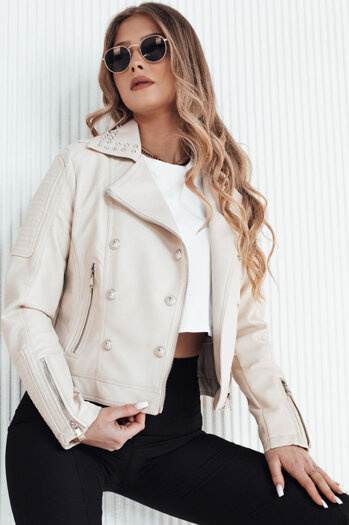 Damen Lederjacke TRUCCO beige Dstreet TY4179