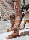 Damen Flip-Flops mit Aussparungen KLASSINO khaki Dstreet ZY0881