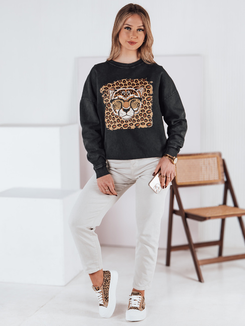 Damen Einheitsgröße CHEETAHART Sweatshirt graphit Dstreet BY1352