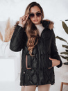 Damen Winterjacke LUMORE gesteppt mit Kapuze schwarz Dstreet TY4723