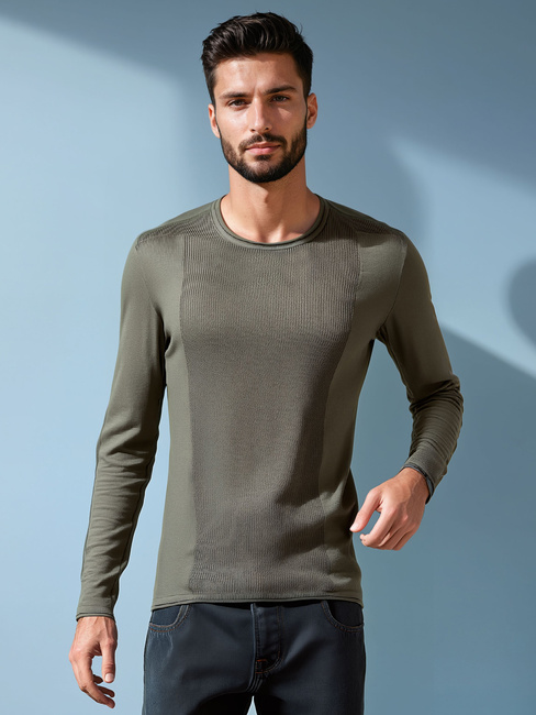 Khakifarbener Pullover für Männer WX2310