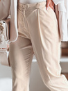 Elegante Damen Bundfaltenhose mit Gürtel PLISSO beige Dstreet UY2516