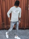 Herren Sweatshirt mit Aufdruck Beige Dstreet BX5371