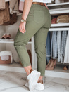 Damen Freizeithose mit Gürtel MADELINA khaki Dstreet UY2628