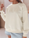 Damen Sweatshirt in Übergröße mit Stickerei EASYJOY ecru Dstreet BY1515