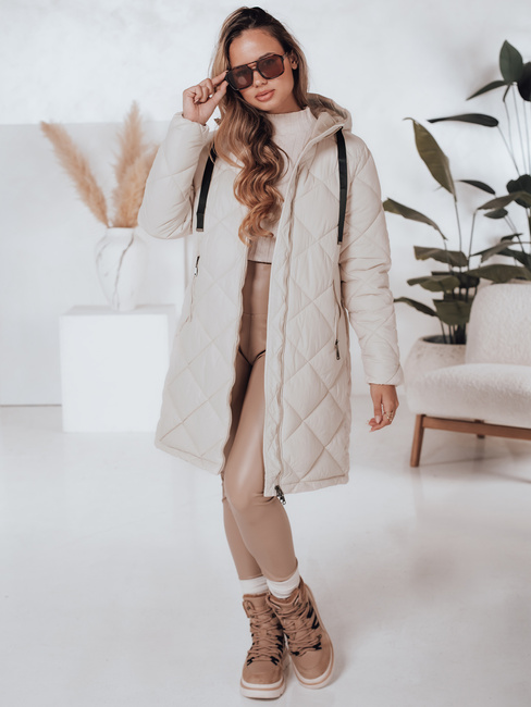 Damen Winterjacke SNOWVIBE hellbeige gesteppt Dstreet TY4990