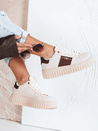 Damen Plateau Turnschuhe beige Dstreet ZY1057